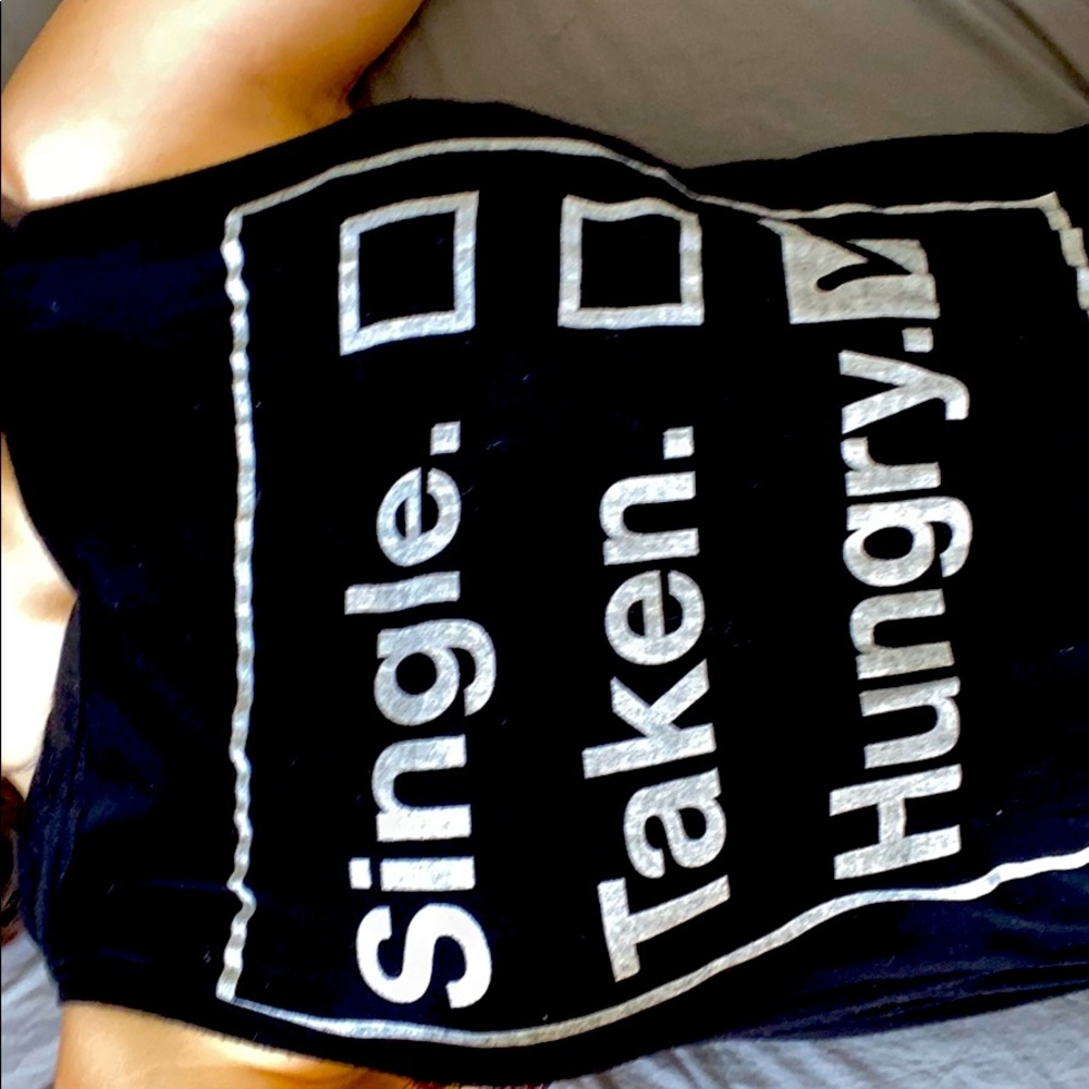 Black hooded tank top